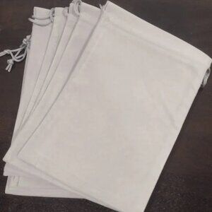 8 Grey Velvet Pouches - Brand New